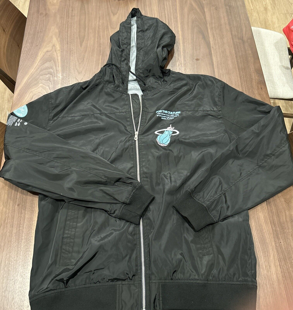 Mitchell & Ness Men's Miami Heat Crew Full-Zip Jacket XXL New with RIP